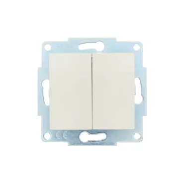 ASTI Выключатель 2-кл., 10 А, механизм, жемчужно-белый перламутр Lezard 7081-3088-101