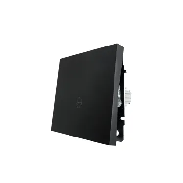 ZIMA Кнопка звонка черный бархат безвинтовой зажим/клемма LEZARD