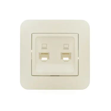 ASTI Розетка 2-ая компьютерная, крем Lezard 7081-0303-141