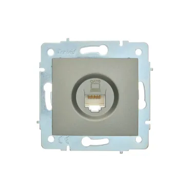 ASTI Розетка компьютерная Cat 6, механизм, платина Lezard 7081-3588-140