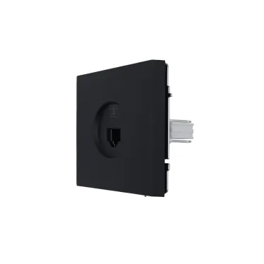 ZIMA Розетка телефонная евро черный бархат LEZARD