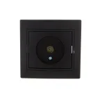 MIRA Розетка ТВ проходная чёрный бархат со вставкой (10шт/120шт)