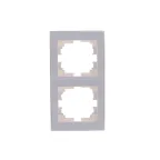 Рамка RAIN 2-ая вертикальная белая с боковой вставкой