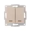 KARINA Выключатель двойной с подсветкой крем (10шт/120шт)