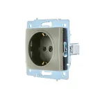 ASTI Розетка с защитой от детей, 16 А, механизм, платина Lezard 7081-3588-124B