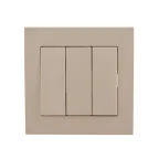 Выключатель RAIN тройной крем