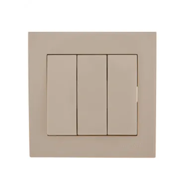 Выключатель RAIN тройной крем