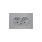 ZIMA Розетка двойная без заземления 16А, механизм, белая Lezard 704-0200-128BQC