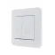 KARINA Выключатель проходной двойной белый (10шт/120шт)