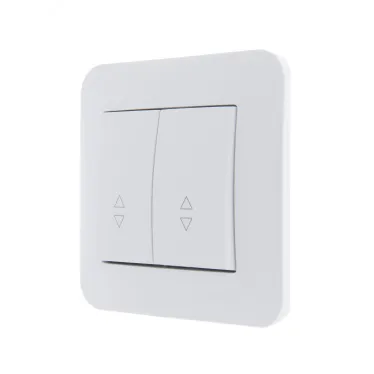 KARINA Выключатель проходной двойной белый (10шт/120шт)