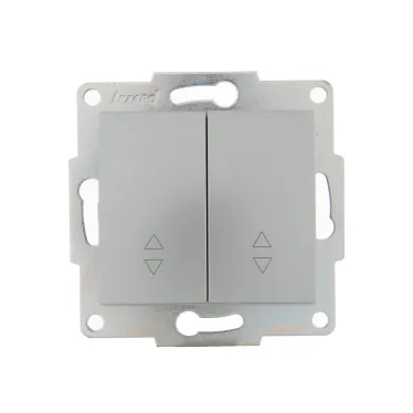 KARINA Выключатель проходной двойной матовое серебро (10шт/120шт)