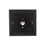                  MIRA Розетка телефонная евро чёрный бархат со вставкой (10шт/120шт)
               