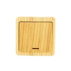 VIOLA Выключатель с подсветкой белёный дуб (12шт/144шт)