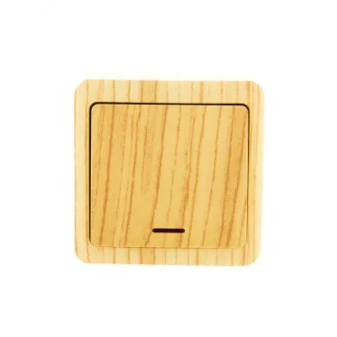 VIOLA Выключатель с подсветкой белёный дуб (12шт/144шт)