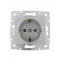 KARINA Розетка с защитой от детей керамика матовое серебро (10шт/120шт)