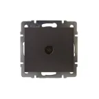 Розетка RAIN ТВ оконечная черный графит матовый механизм