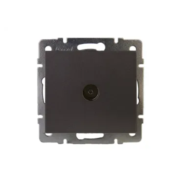 Розетка RAIN ТВ оконечная черный графит матовый механизм