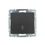 Выключатель RAIN проходной черный графит матовый механизм