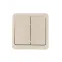VIOLA Выключатель двойной крем (12шт/144шт)