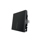 ZIMA Выключатель проходной с подсветкой черный бархат безвинтовой зажим/клемма LEZARD