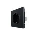 ZIMA Розетка с/з ПБТ черный бархат безвинтовой зажим/клемма LEZARD