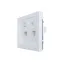 ZIMA Розетка компьютер+телефон белая с модулем Cat 6 LEZARD