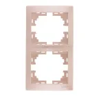 MIRA Рамка 2 поста вертикальная жемчужный перламутр