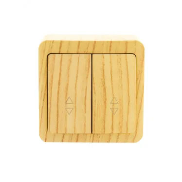 VIOLA Выключатель проходной двойной белёный дуб (12шт/144шт)