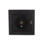                  MIRA Розетка ТВ оконечная чёрный бархат со вставкой (10шт/120шт)
               