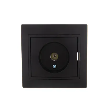 MIRA Розетка ТВ оконечная чёрный бархат со вставкой (10шт/120шт)