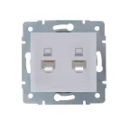                  KARINA Розетка компьютерная двойная белая (10шт/120шт)
               