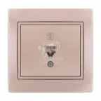 MIRA Розетка телефонная жемчужно-белый перламутр со вставкой