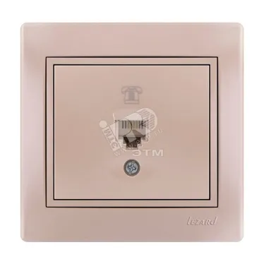 MIRA Розетка телефонная жемчужно-белый перламутр со вставкой