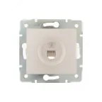 KARINA Розетка телефонная евро жемчужно-белый перламутр (10шт/120шт)