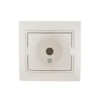 Мира Розетка ТВ окон жемчужно-белый перламутр со вставкой