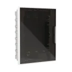 Щиток 24 мод встраиваемый для полых стен слаботочный FRAME, белый, с тонированной дверцей, с монтажной платой, в комплекте с 1 розеткой Viva (арт. 45005) и 1 коробкой PDD (арт. 10033)