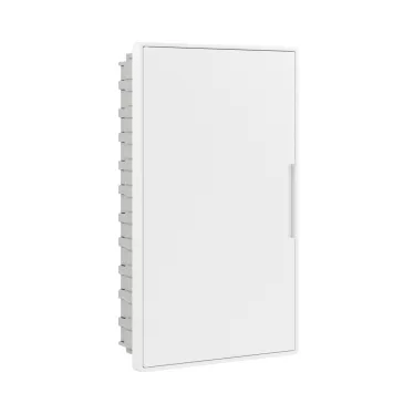 Щиток 36 мод встраиваемый для полых стен слаботочный FRAME, белый, с белой дверцей, с монтажной платой, в комплекте с 2 розетками Viva (арт. 45005) и 2 коробками PDD (арт. 10033)