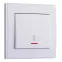 Выключатель RAIN проходной с подсветкой белый
