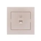                  Розетка RAIN компьютерная жемчужно-белый перламутр
               