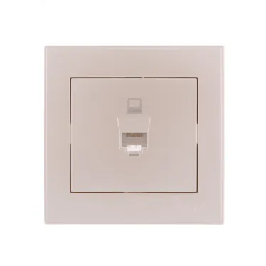 Розетка RAIN компьютерная жемчужно-белый перламутр