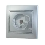 MIRA Розетка телевизионная ТV оконечная металлик серая с вставкой