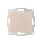 KARINA Выключатель двойной крем (10шт/120шт)