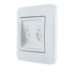 KARINA Розетка компьютер+телефон матовое серебро (10шт/120шт)