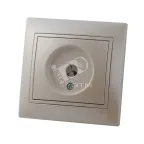                  Мира Розетка ТВ проходная жемчужно-белый перламутр со вставкой
               