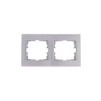 KARINA Рамка 2-ая горизонтальная б/вст матовое серебро (10шт/120шт)