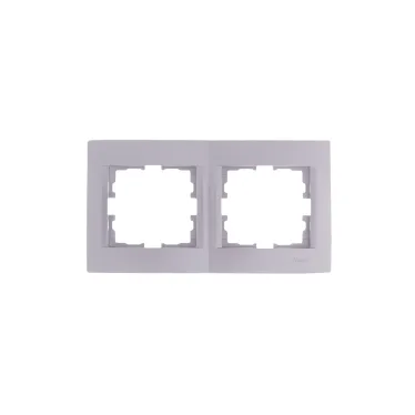 KARINA Рамка 2-ая горизонтальная б/вст матовое серебро (10шт/120шт)