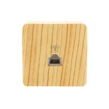 VIOLA Розетка телефонная евро белёный дуб (12шт/144шт)