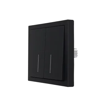 ZIMA Выключатель 2-ой с подсветкой черный бархат безвинтовой зажим/клемма LEZARD