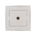 RAIN Розетка ТВ оконечная белая с боковой вставкойхром