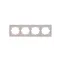 Рамка RAIN 4-ая горизонтальная жемчужно-белый перламутр с боковой вставкой
